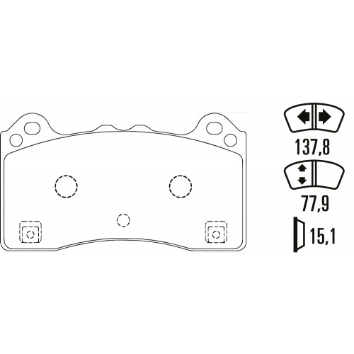 Тормозные колодки Ferodo DS Performance, передняя ось FDS4830