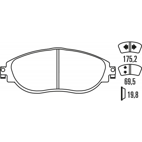 Гальмівні колодки Ferodo DS Performance, передня вісь FDS4425