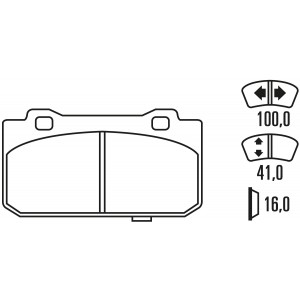 Тормозные колодки Ferodo DS 3000, передняя ось FCP441R