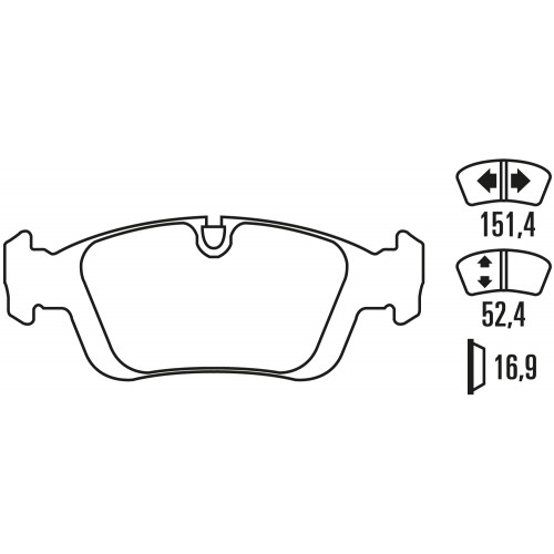 Гальмівні колодки Ferodo DS Performance, передня вісь FDS1300