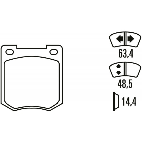 Тормозные колодки Ferodo DS 2500, задняя ось FCP810H