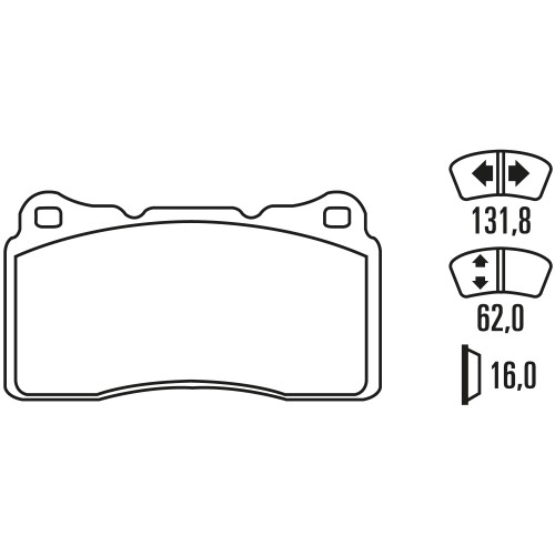 Гальмівні колодки Ferodo DS Performance, передня вісь FDS1334