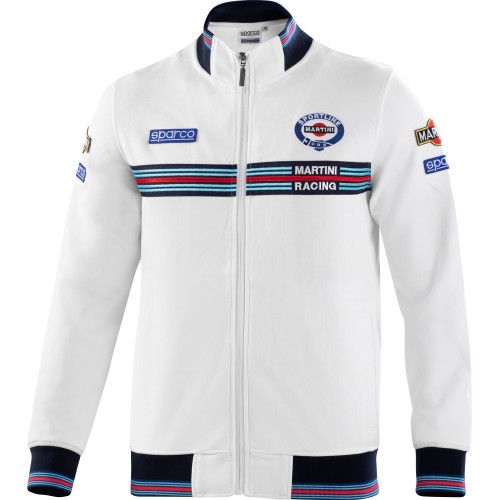 Толстовка Sparco Full Zip Martini Racing, белый