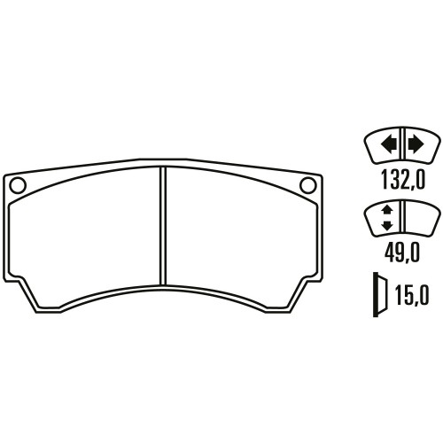 Тормозные колодки Ferodo DS Performance, задняя ось FDSR3082