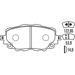 Тормозные колодки Ferodo DS 2500, передняя ось FCP4873H