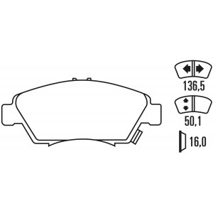 Тормозные колодки Ferodo DS Performance, передняя ось FDS776