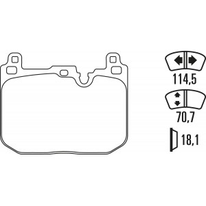 Тормозные колодки Ferodo DS Performance, передняя ось FDS4611