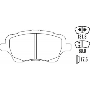 Тормозные колодки Ferodo DS 2500, передняя ось FCP4612H