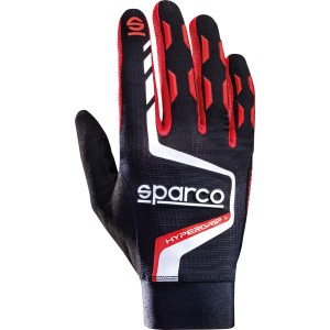 Перчатки для симрейсинга Sparco Hypergrip+, чёрный/красный
