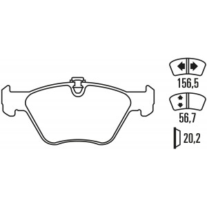 Тормозные колодки Ferodo DS Performance, передняя ось FDS1073