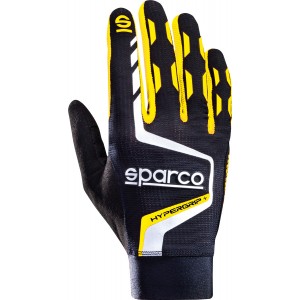 Перчатки для симрейсинга Sparco Hypergrip+, чёрный/жёлтый