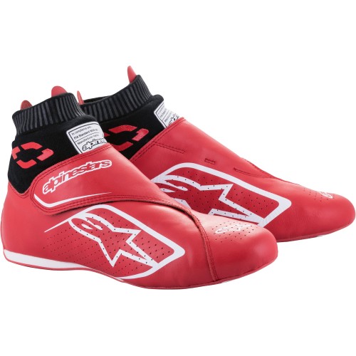 Ботинки для автоспорта Alpinestars Supermono v2, красный/чёрный