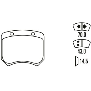 Тормозные колодки Ferodo DS Performance, задняя ось FDS825