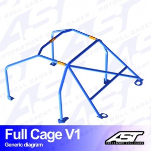 Каркас безопасности AUDI Coupe (B2) 2-doors Coupe FWD FULL CAGE V1