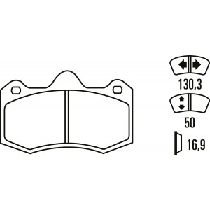 Тормозные колодки Ferodo DS 2500, передняя ось FRP3107H