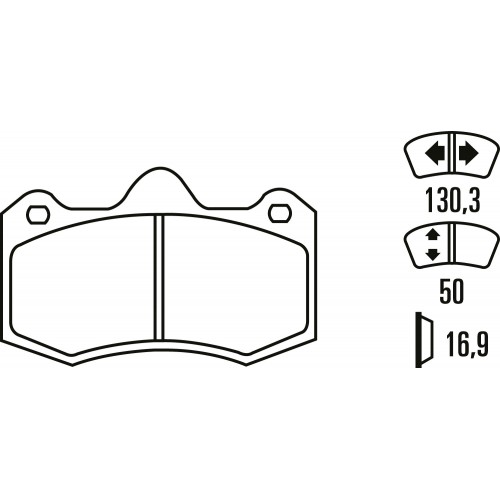 Тормозные колодки Ferodo DS 2500, передняя ось FRP3107H