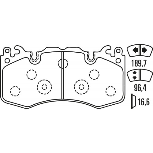 Тормозные колодки Ferodo DS 2500, передняя ось FCP4379H