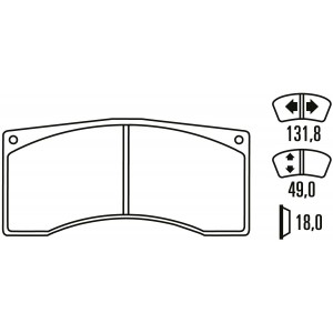 Тормозные колодки Ferodo DS 3000, передняя ось FRP3007R