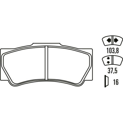 Тормозные колодки Ferodo DS 3000, передняя ось FRP3117R