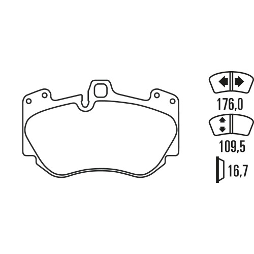 Тормозные колодки Ferodo DS 2500, передняя ось FCP4467H